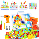 237-Piece Haptime Kids Design and Drill Toy STEM Building Set