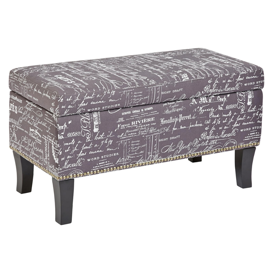 Endora Rectangular Fabric Storage Ottoman