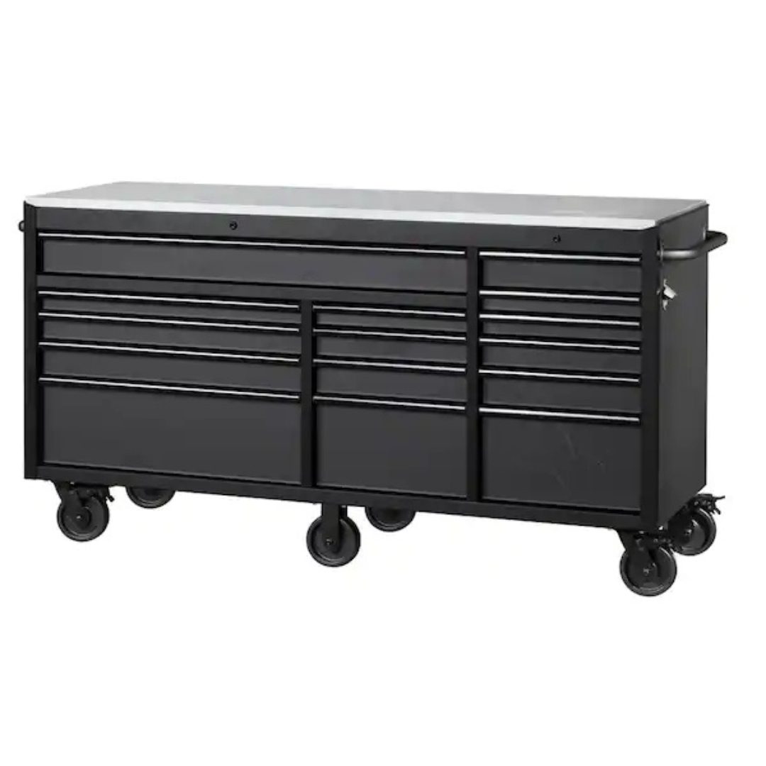 Husky 72" x 24" Heavy Duty 15-Drawer Mobile Workbench Cabinet Chest