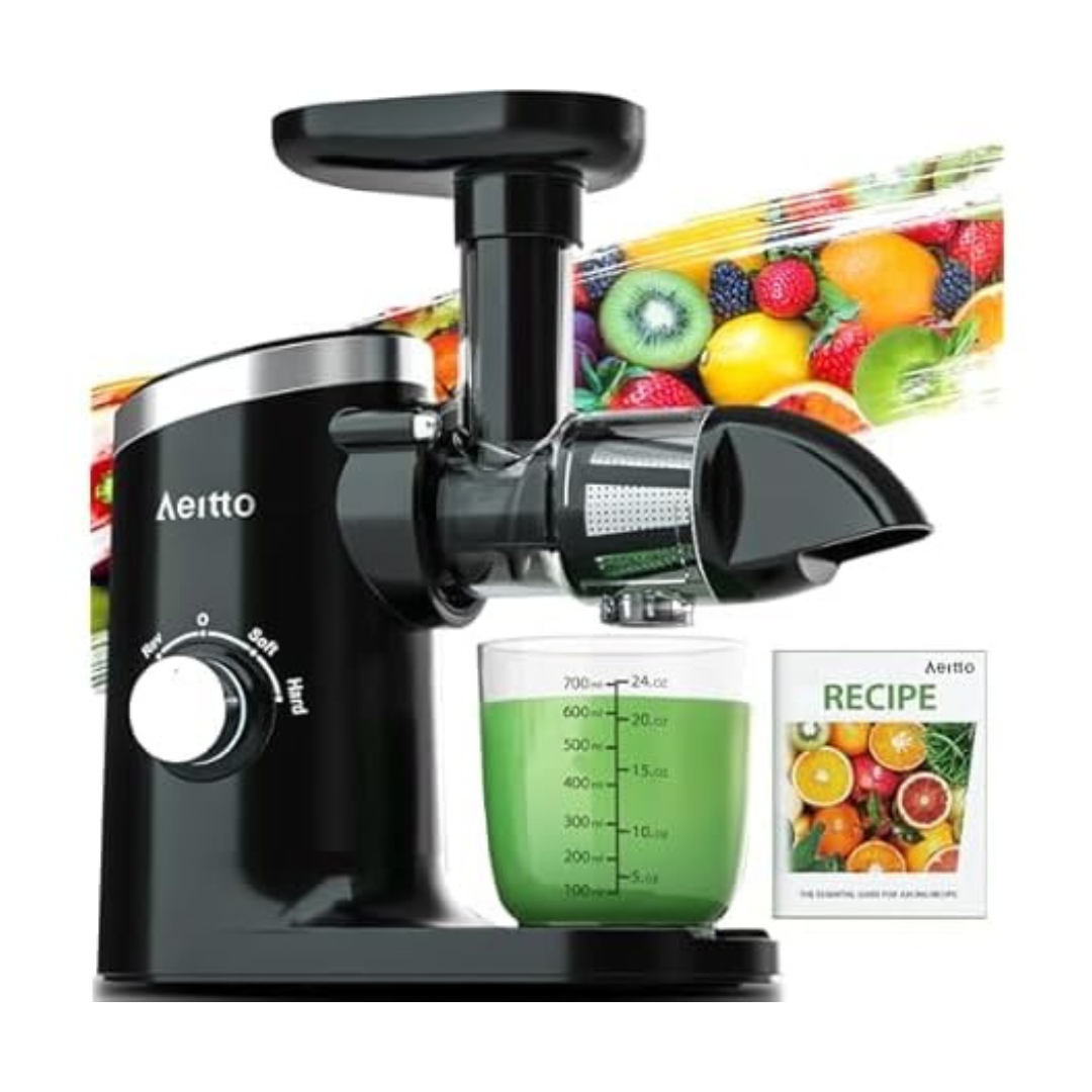 Aeitto Masticating Quiet Motor Juicer Machine With Triple Modes