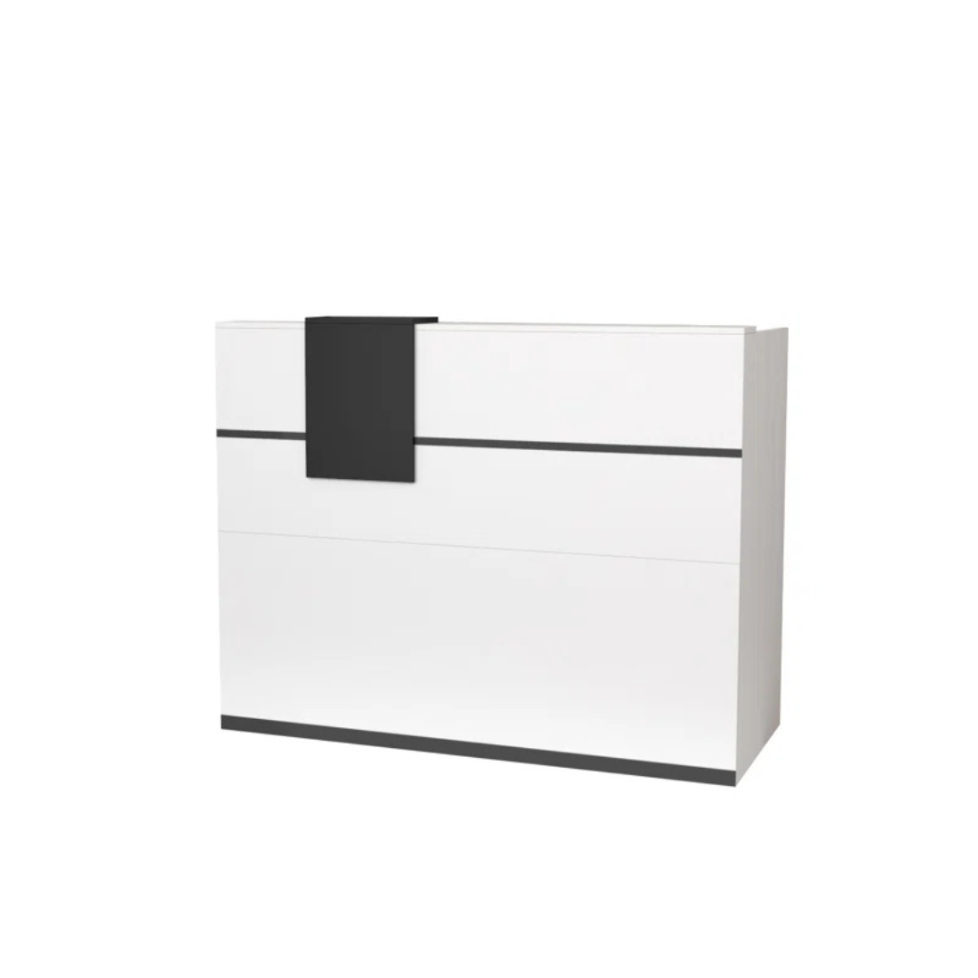 Inbox Zero Marcelis Rectangle Solid + Manufactured Wood Reception Desk