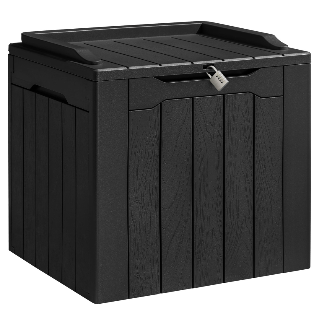 Homall 31 Gallon Outdoor Deck Box In Resin With Seat