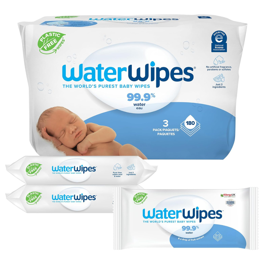 540-Count WaterWipes Plastic-Free Original Baby Wipes