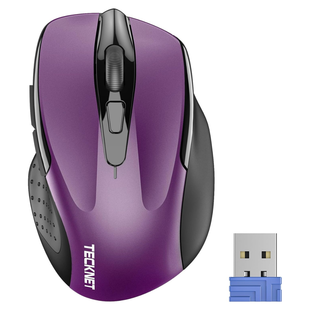 Tecknet 2.4G Ergonomic 2600 DPI Optical Wireless Mouse