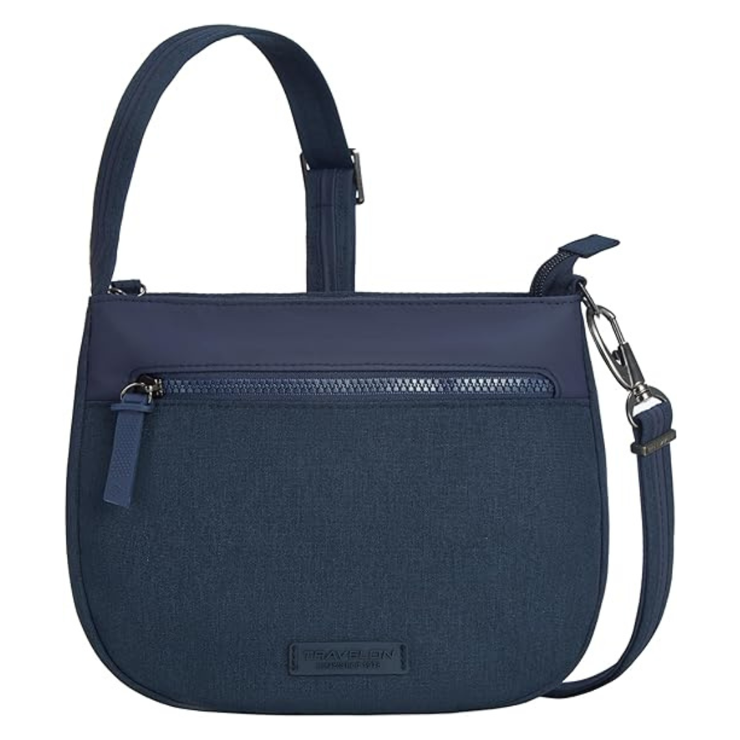 Travelon Anti-Theft Metro Saddle Crossbody (Navy Heather)