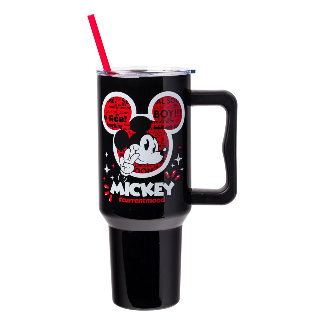 40-Oz Disney Mickey Mouse Stainless Steel Tumbler W/ Straw (Various)