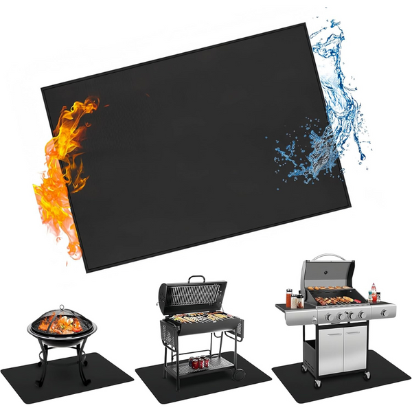 Fireproof Oil-Proof Waterproof Under Grill Mat Fire Pit