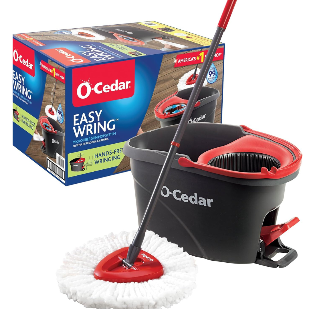 O-Cedar EasyWring Microfiber Spin Mop and Bucket