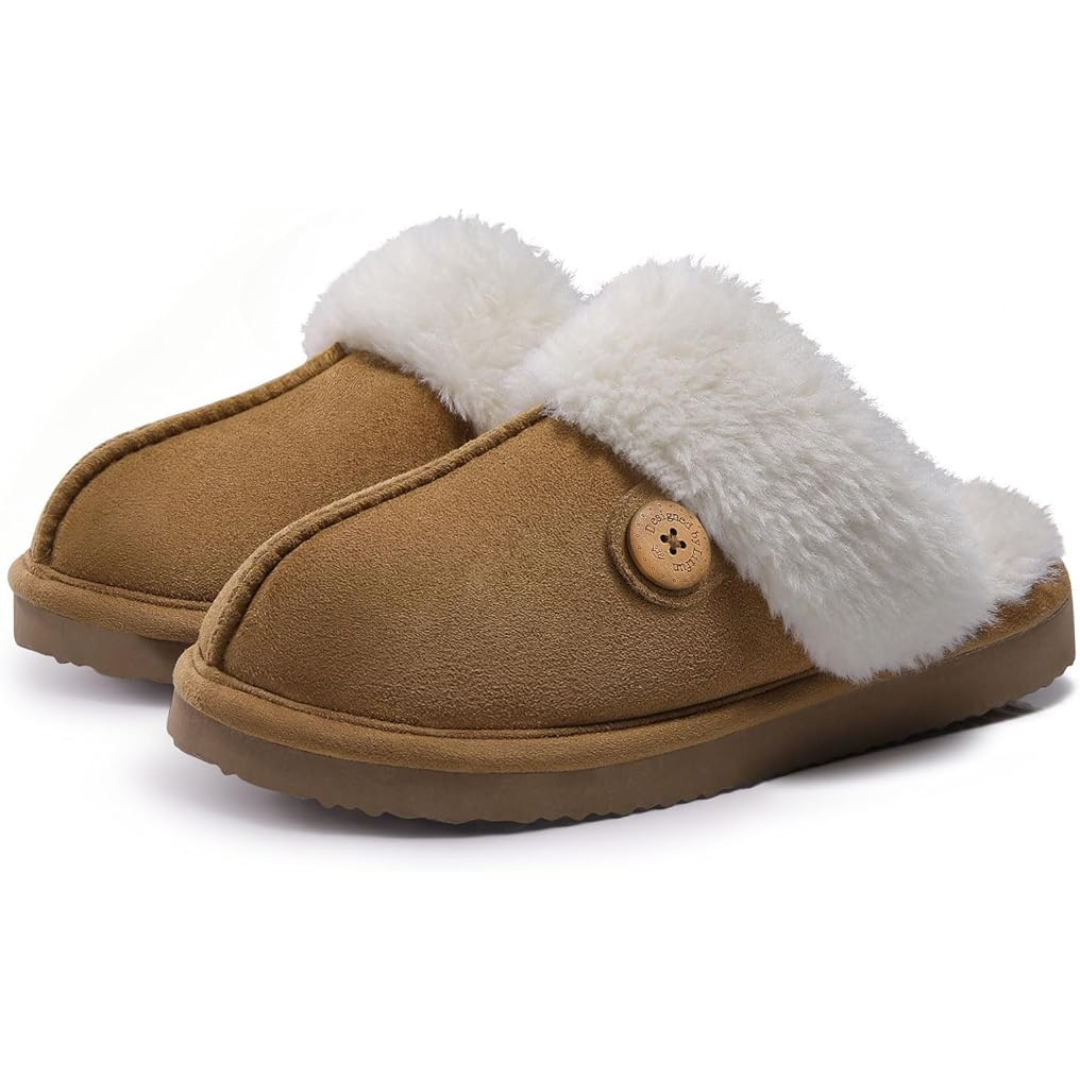 Litfun Women's Fuzzy Memory Foam Winter Fluffy House Slippers