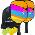 APEXUP Fiberglass Premium Pickleball Paddles Set of 2