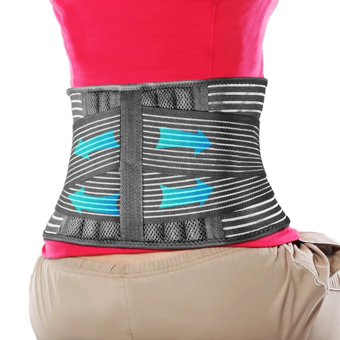 Breathable Back Brace with Lumbar Pad