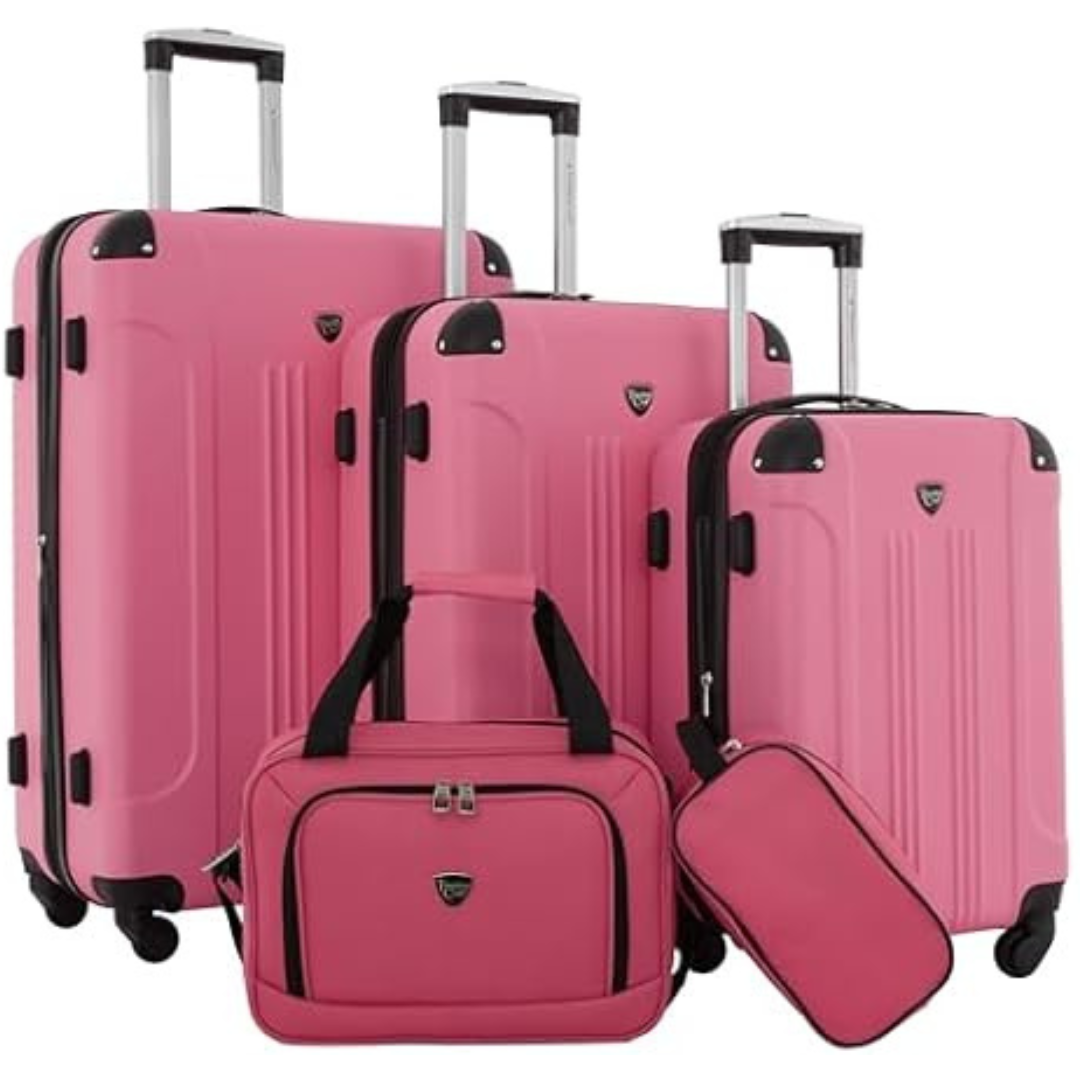 5-Piece Travelers Club Chicago Hardside Expendable Spinner Luggage Set