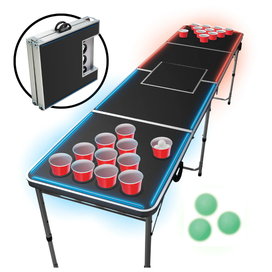 Foldable LED Pong Table With Cooler Bag