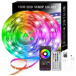 100ft Sync To Music Smart LED RGB Strip Lights (2 Rolls Of 50ft)