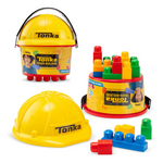 Tonka Tough Builders, Hard Hat, Building Block And Bucket Playset