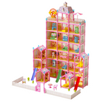 Girls 7-Story 29 Rooms Huge Pink Doll House