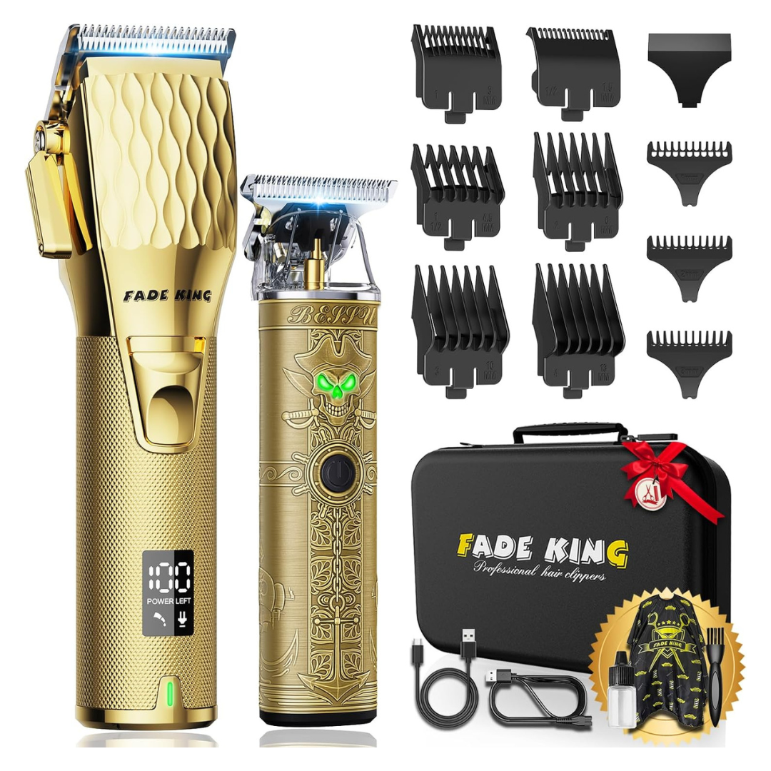 Fadeking Men's Professional Hair Clippers With Accessories