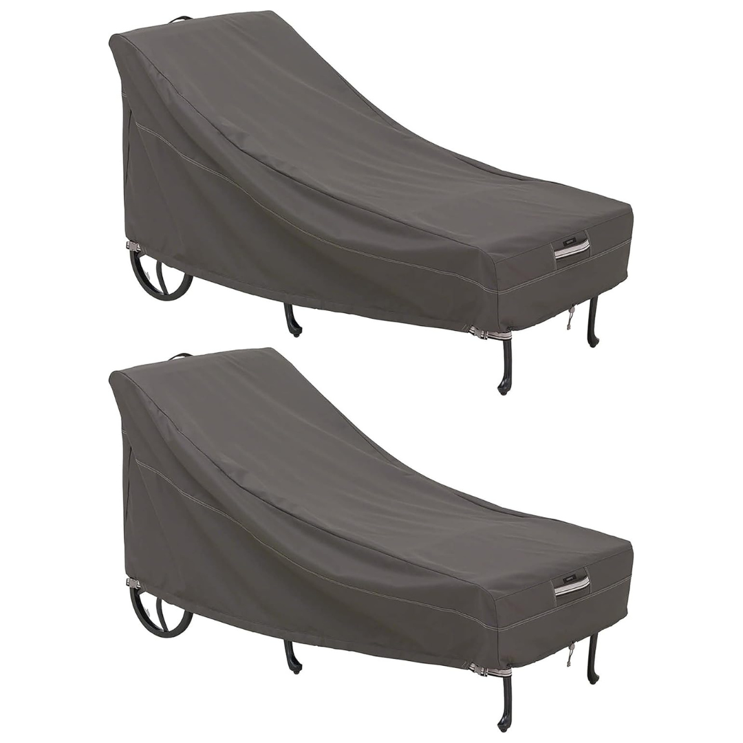 2-Pack Ravenna Water-Resistant 86" Patio Chaise Lounge Chair Cover