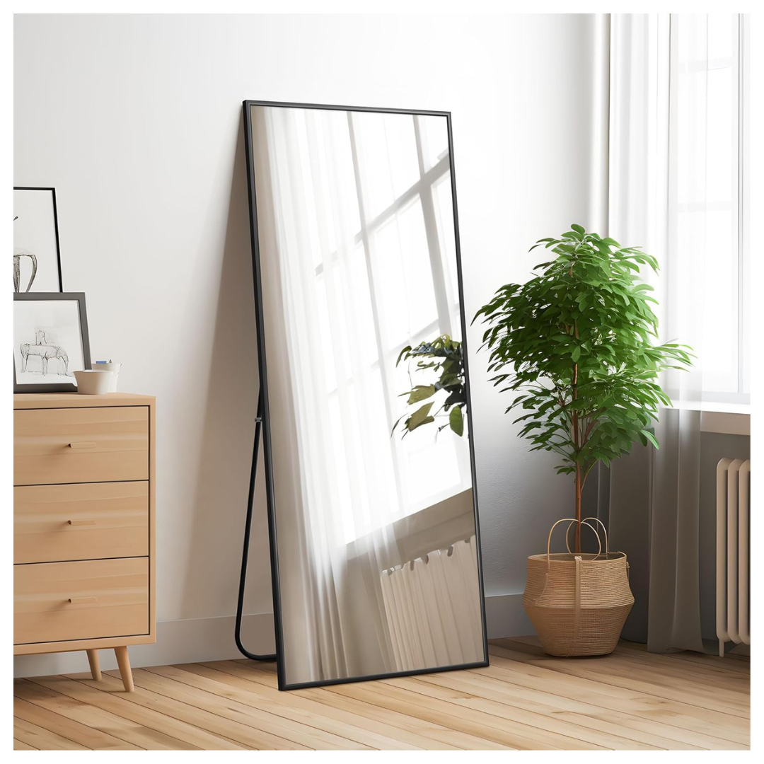 43"x16" Full Length Floor Mirror With Stand