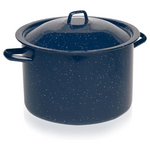 IMUSA USA Blue 6Qt Speckled Enamel Stock Pot With Lid