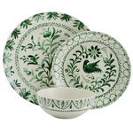 12-Piece Fitz And Floyd Sicily Green Dinnerware Plate Bowl Set