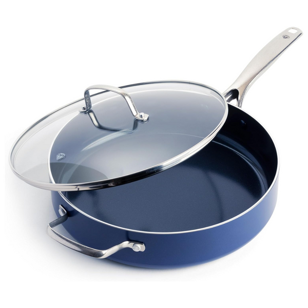 Blue Diamond Infused Ceramic Nonstick 5Qt Saute Pan Jumbo Cooker