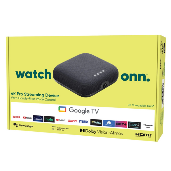 Onn 4K UHD Dolby Streaming Media Player with Google TV