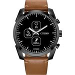 Citizen CZ Smart PQ2 42mm Hybrid Black and Brown Smartwatch