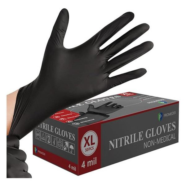 50-Count Nitrile 4mil Latex Free Disposable Gloves