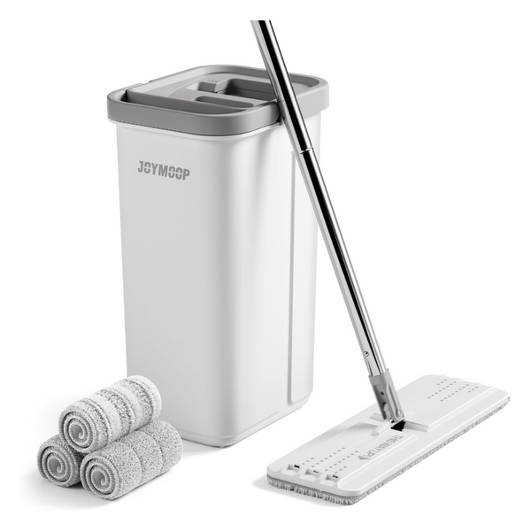 JOYMOOP Hands Free Flat Floor Mop & Bucket With Wringer Set