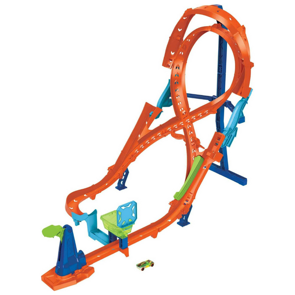 Hot Wheels 2-Ft Action Vertical-8 Jump Track Set W/ 1:64 Scale Toy Car