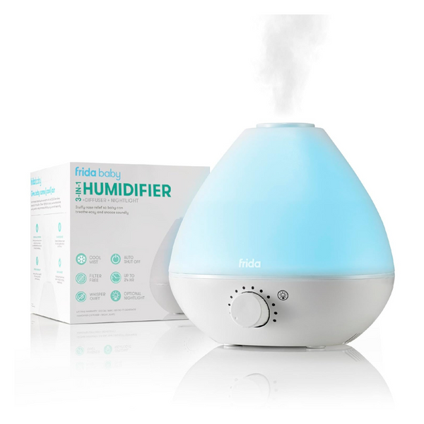 Frida Baby 3-In-1 Cool Mist Humidifier For Baby With Diffuser + Nightlight