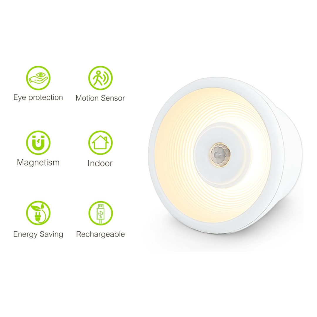 2-Pack Modern Motion Sensor Battery Night Light