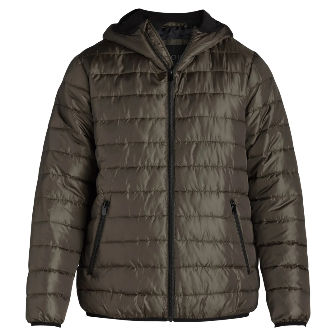 Big Chill Mens Midweight Quilted Puffer Jacket With Hood (4 Colors)