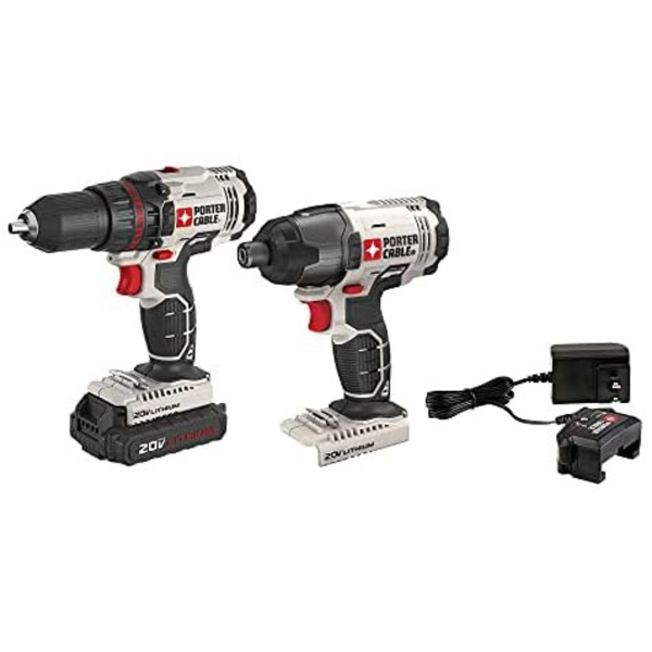 PORTER CABLE 20V MAX 2-Tool Cordless Drill & Impact Driver Combo Kit