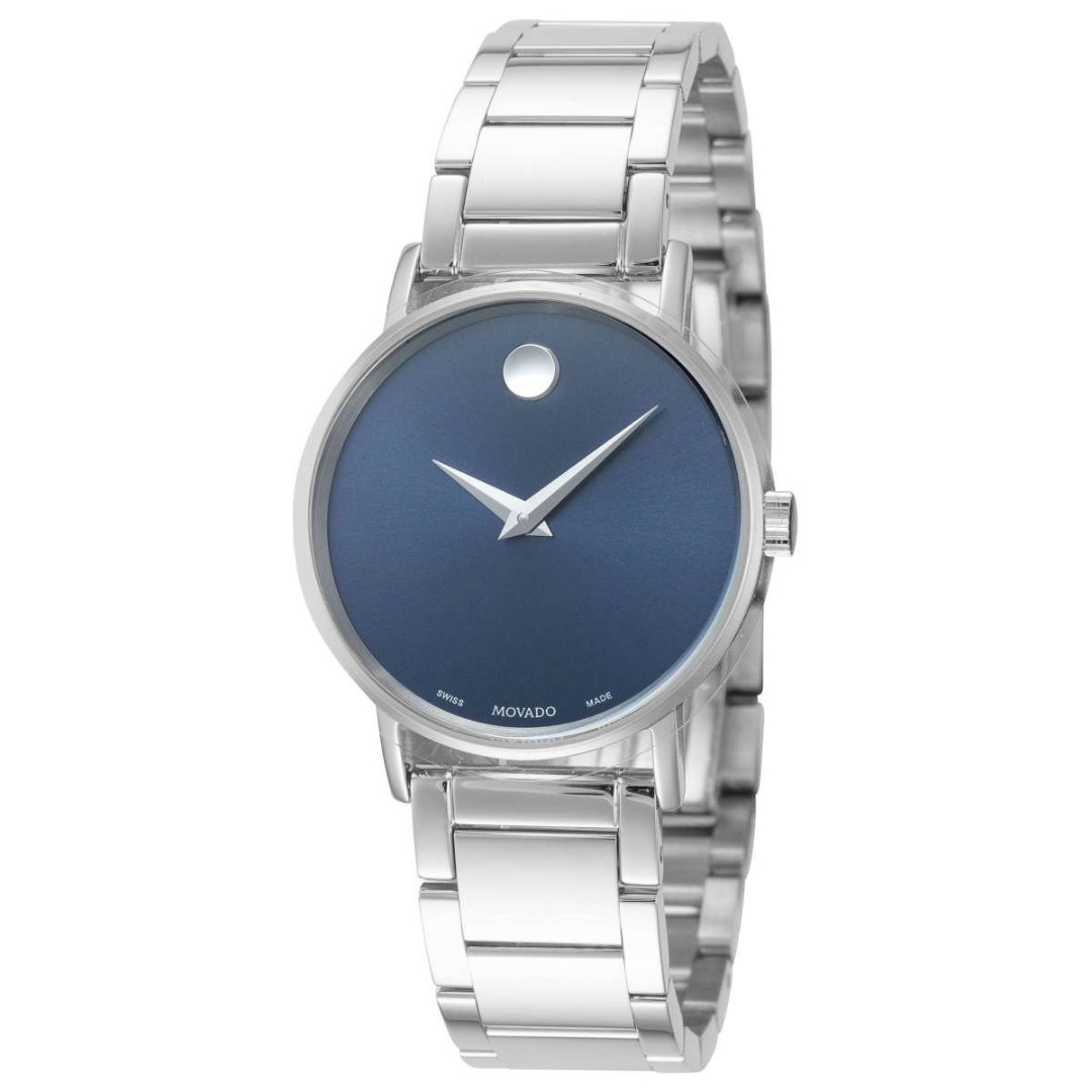 Movado 0607235 Women's Blue Dial Silver Tone Bracelet Watch