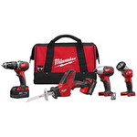 Milwaukee 2695-24 M18 18V Cordless Power Tool Combo Kit w/ Hammer Drill