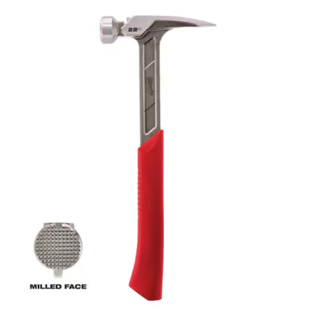 Milwaukee 22-oz. Milled Face Framing Hammer with 15" Pry Bar