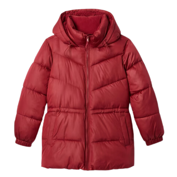 Gap Factory Women's ColdControl Max Midi Puffer Coat (Burgundy Sled)