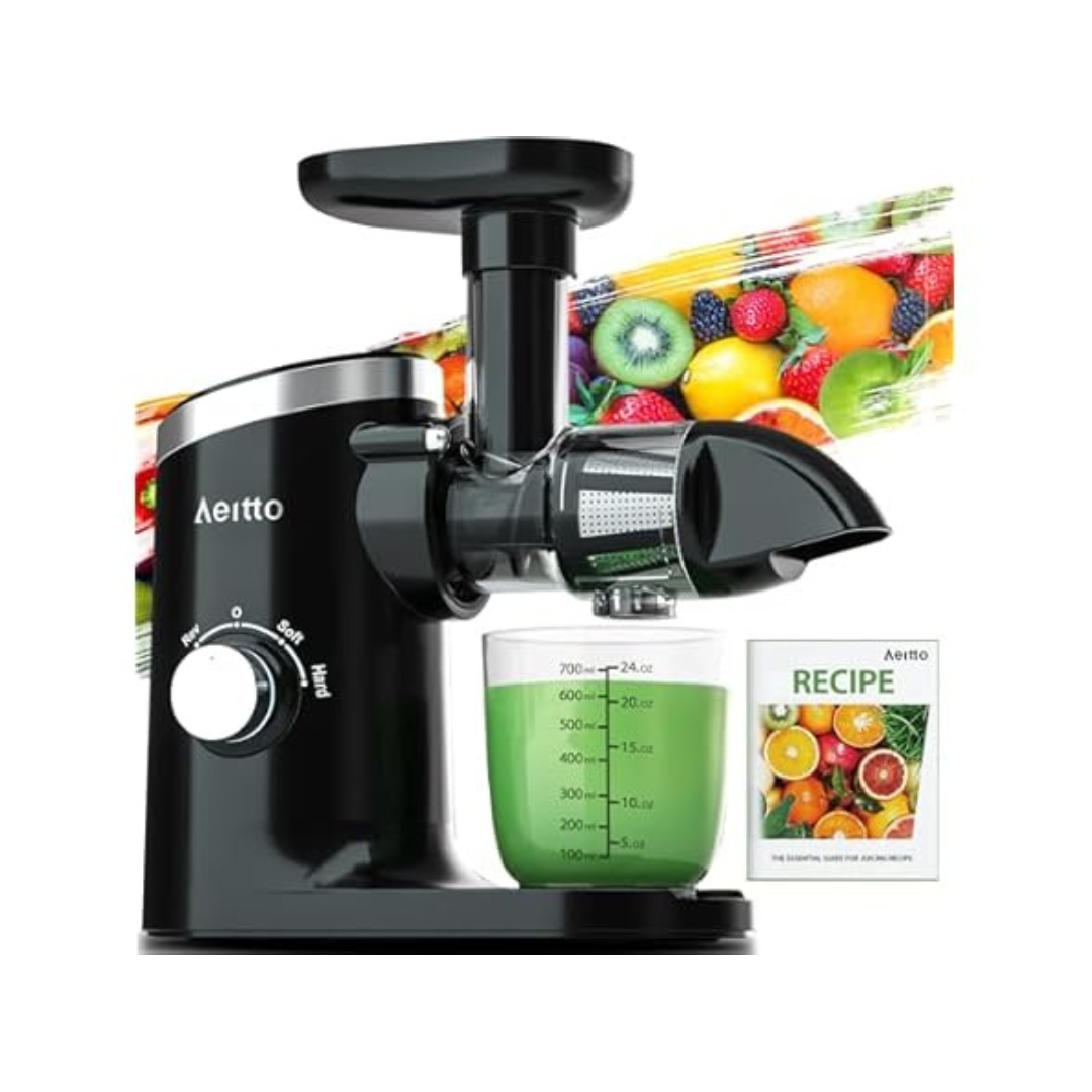 Aeitto Masticating Quiet Motor Juicer Machine With Triple Modes