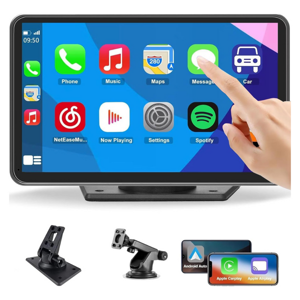 7" Portable Touch Screen Car Stereo With Wireless Carplay & Android Auto