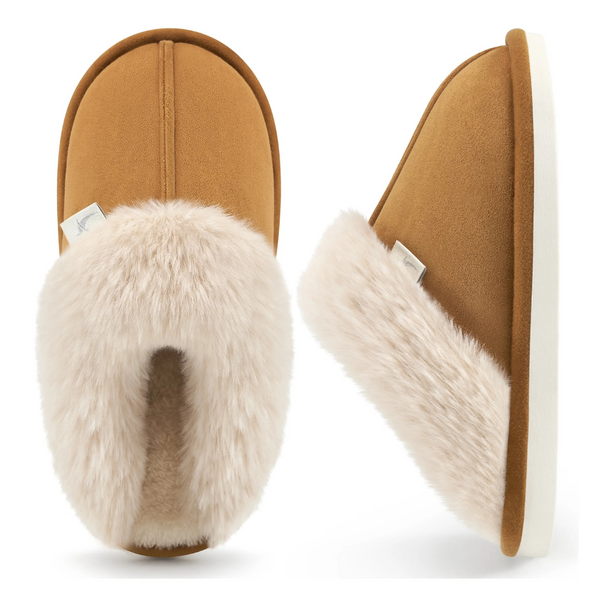 Women's Memory Foam Fluffy Soft Warm Slip On Slipper (Various Colors)