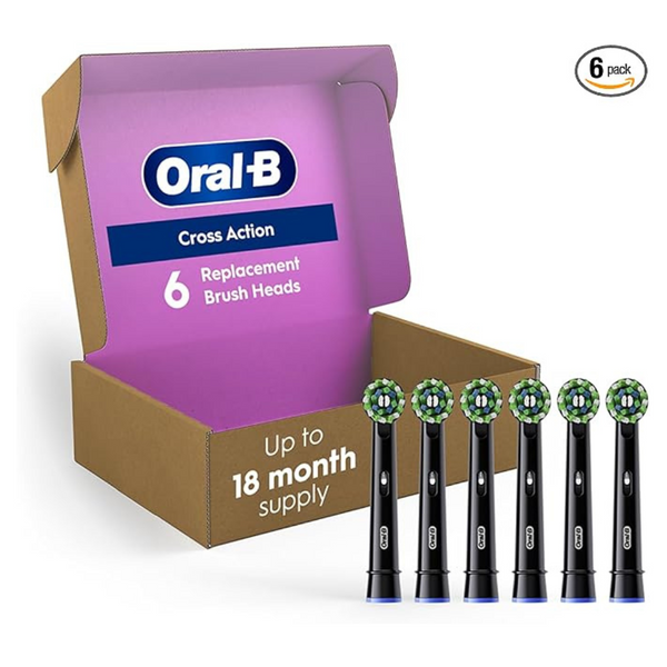 6-Count Oral-B CrossAction Electric Toothbrush Replacement Brush Heads