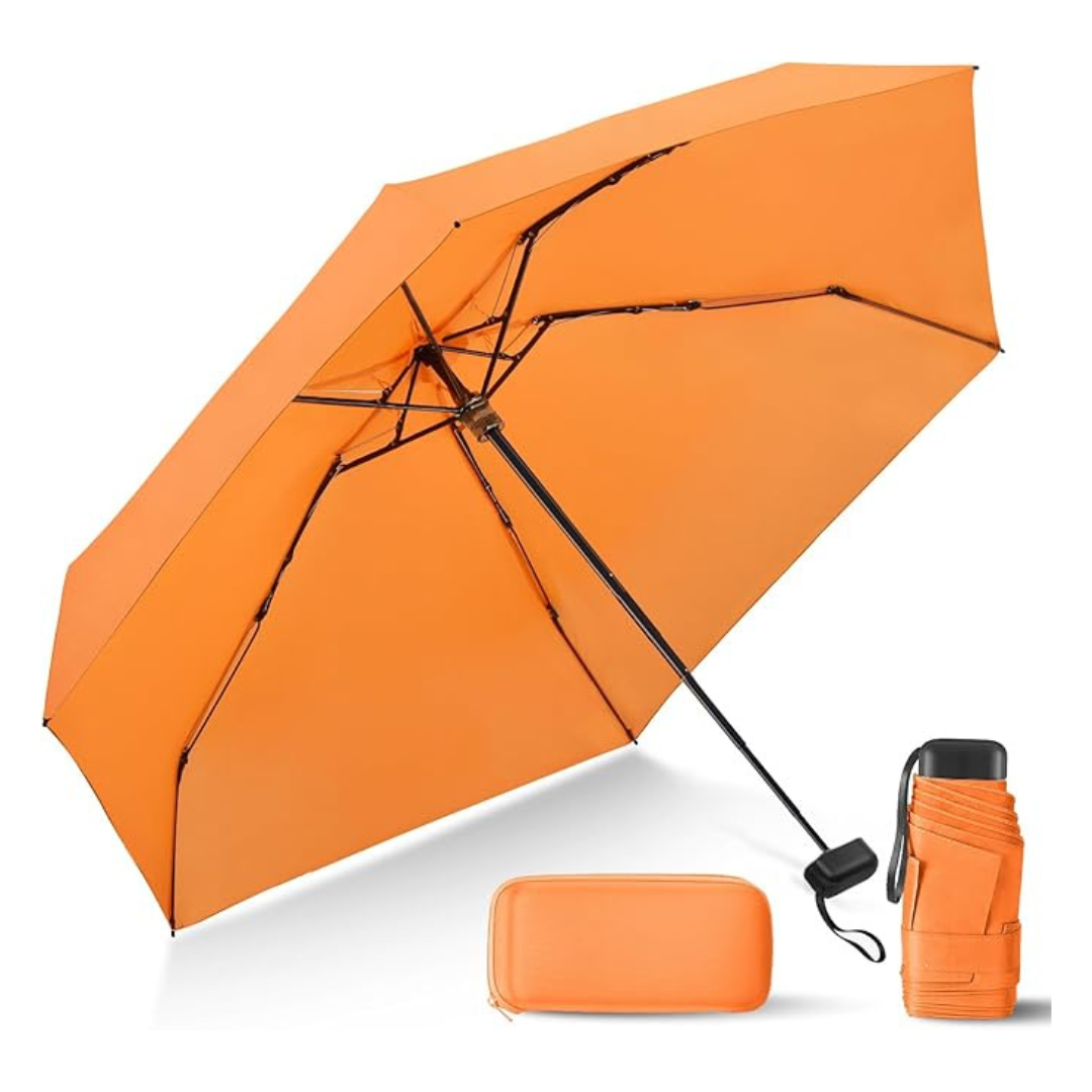 Compact Travel Mini Umbrella With Case (Various)