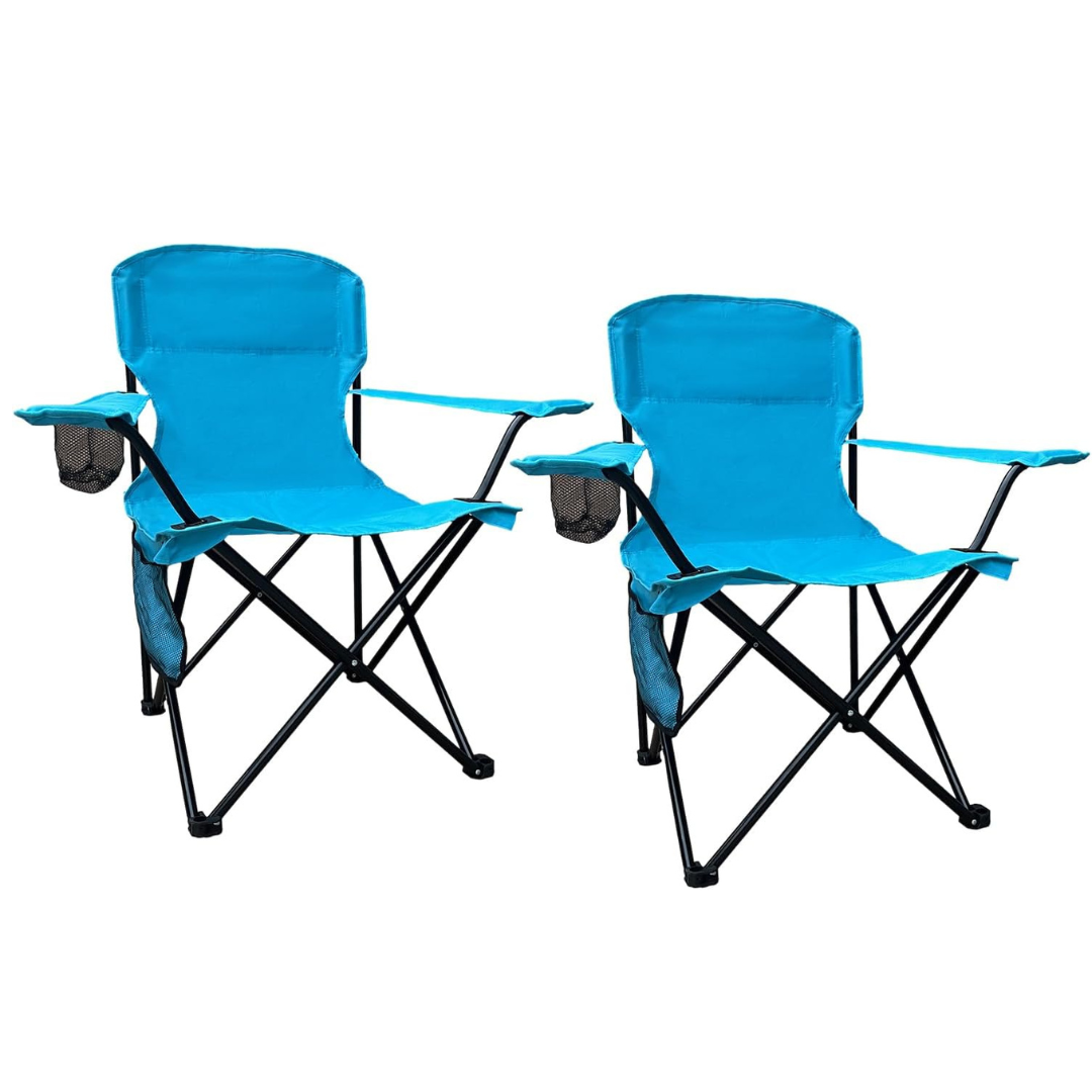 2-Piece Folding Outdoor Beach Camp Chair