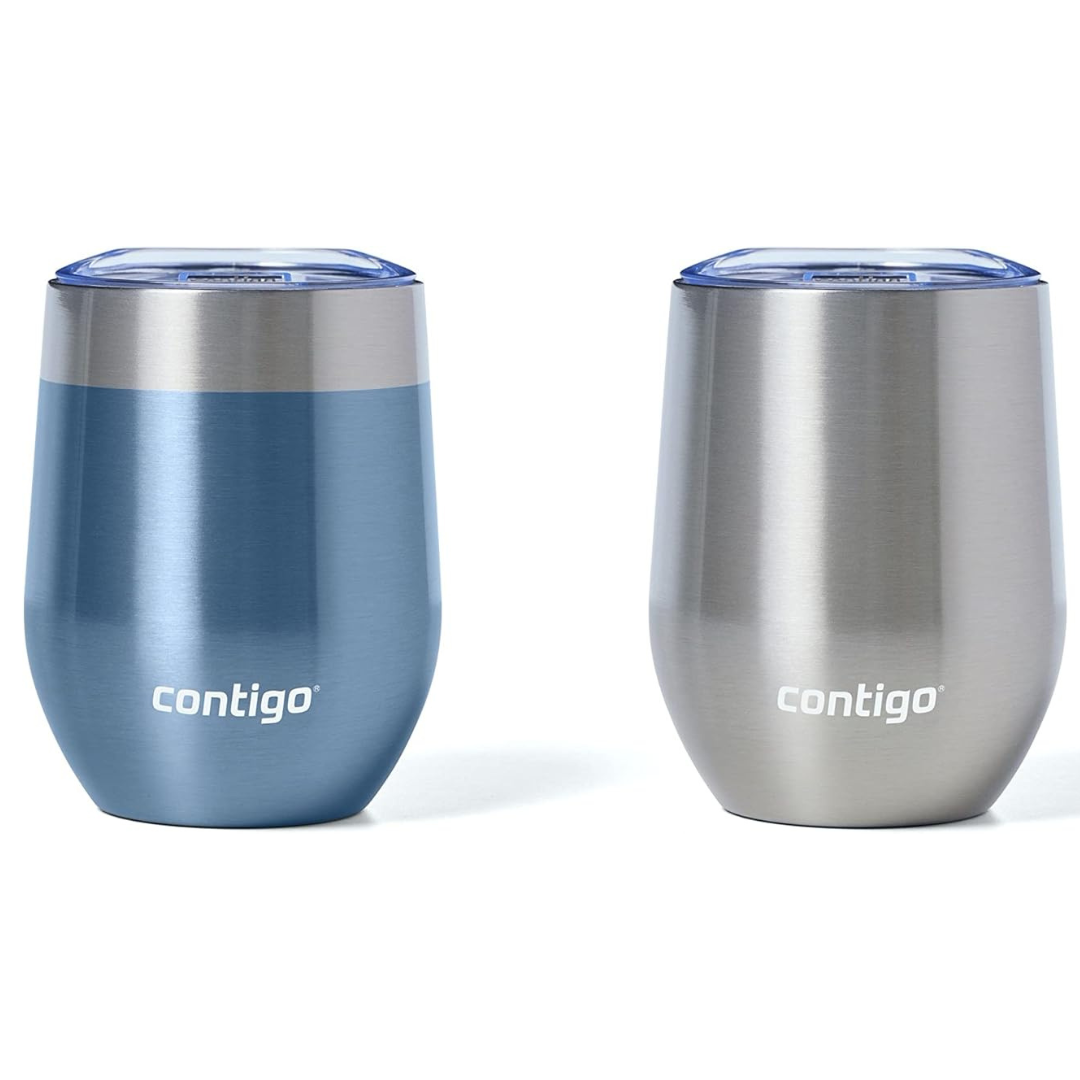 2-Pack Contigo River North Leak-Proof 12oz Stainless Steel Wine Tumbler