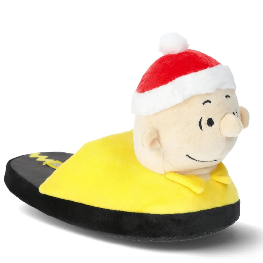 Peanuts Men's Charlie Brown 3D Plush Slippers