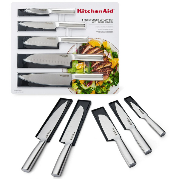 KitchenAid Gourmet 5-Piece Forged Stainless Steel Knife Set