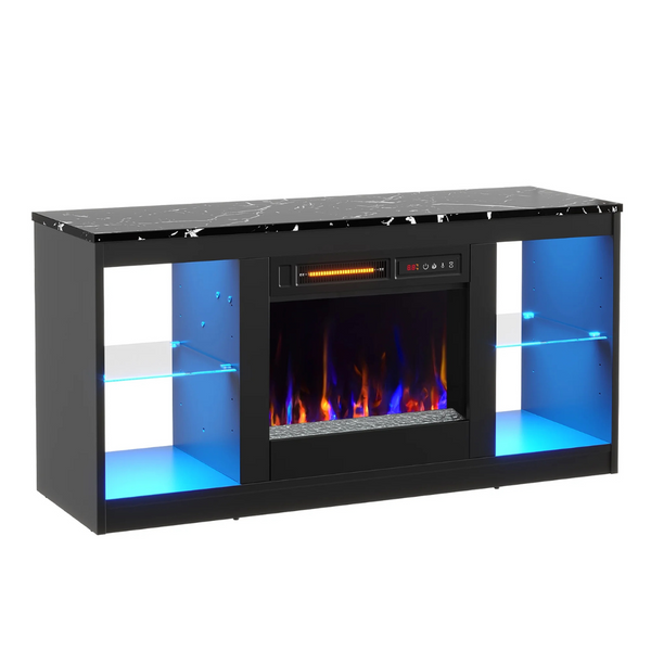 Bestier Modern Electric Fireplace TV Stand For TVs Up To 55" (2 Colors)