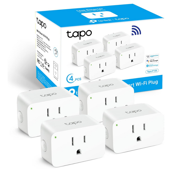 4-Pack TP-Link Tapo P105 Smart Mini WiFi Plugs